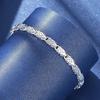 925 Silver Heart Bracelet for Women Elegant Adjustable Romantic Jewelry Gift Set for Party Wedding Anniversary