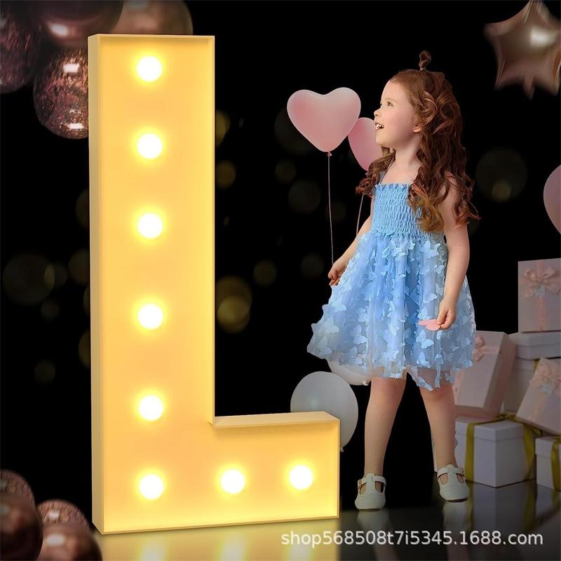 Light Up 3D Number Balloon Box Frame LED Kit For 1st Birthday Party Centerpiece Table Decor Kids Home Display Photo Prop