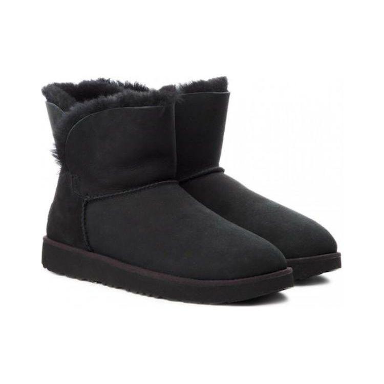UGG Удобные универсальные короткие зимние ботинки с круглым носком, женские, черные 1016417-BLK