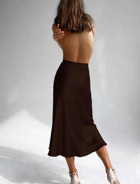 WB Silk Satin Midi Skirt