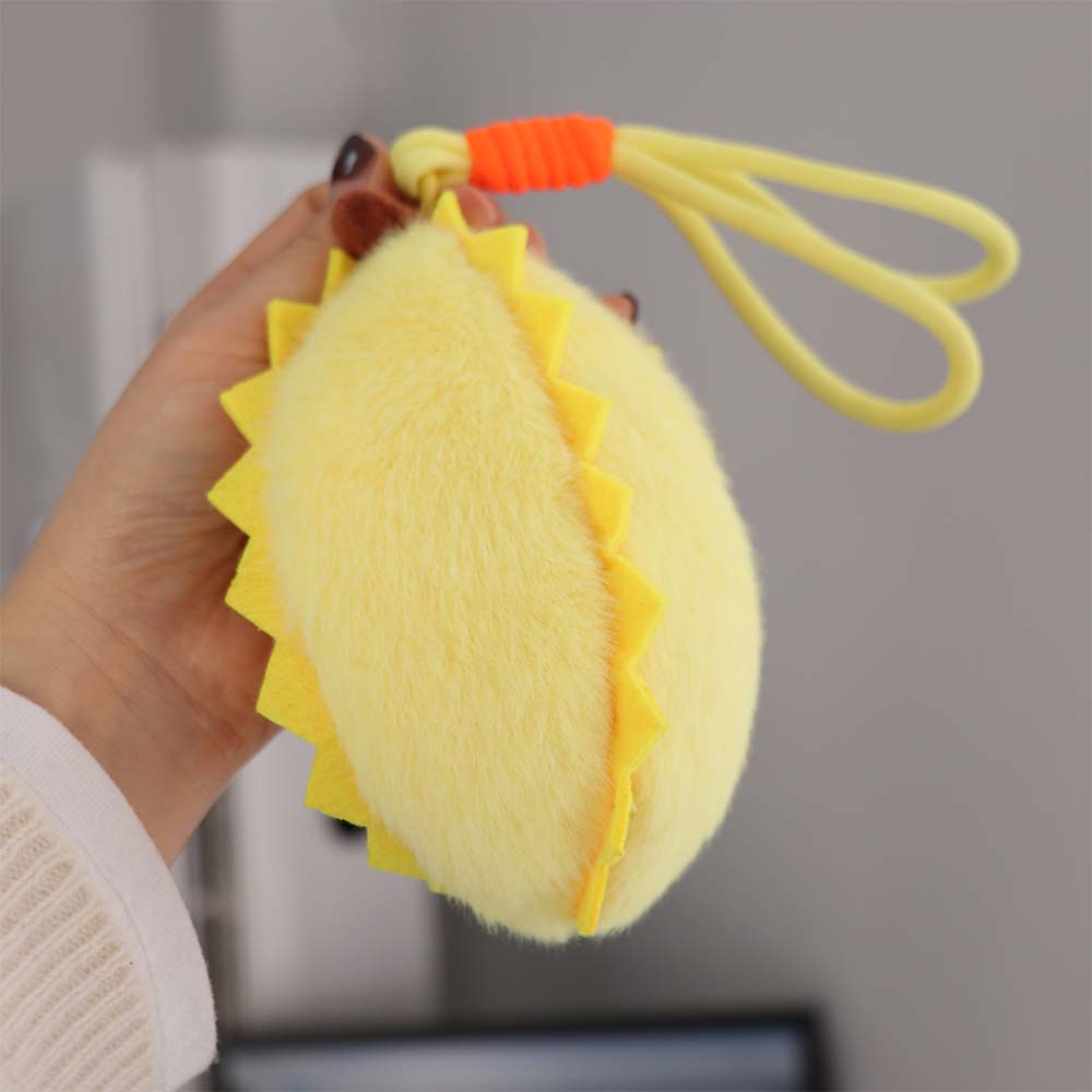 Simulation Durian Fruit Shape Plush Toy PP Cotton Fruit Durian Plush Keyring Boys and Girls