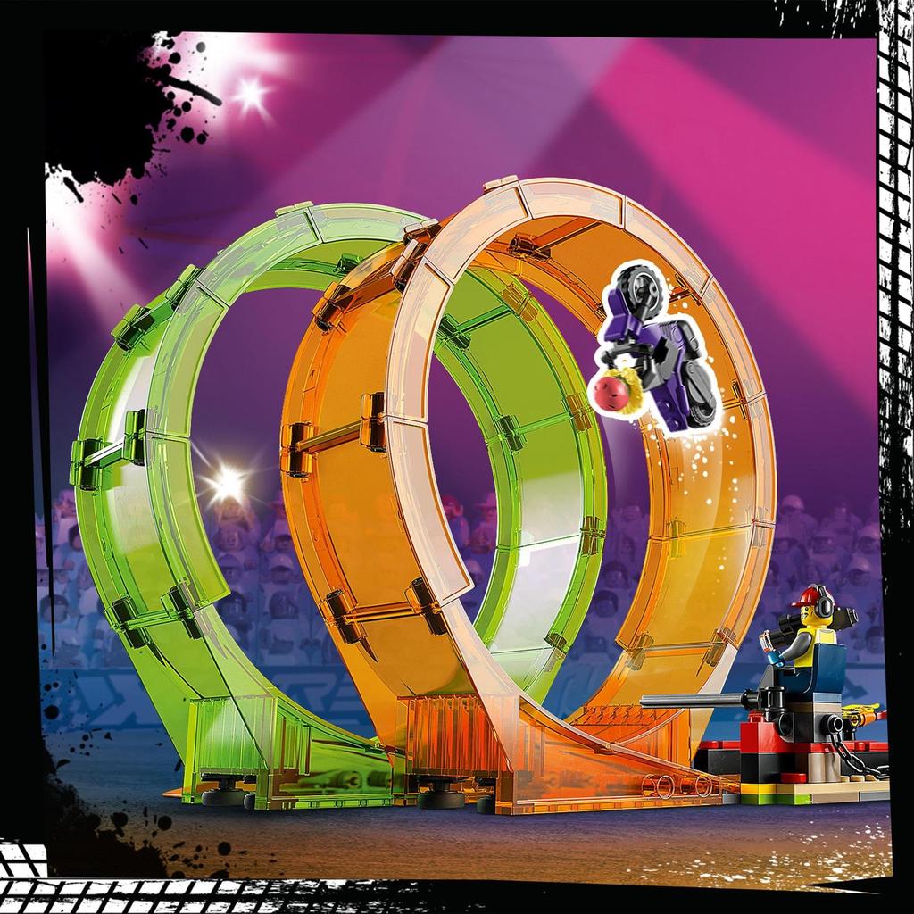 LEGO City Double Loop Stunt Arena 60339 игрушечный блок Present Car Car для мальчиков и девочек в возрасте от 7 лет и старше