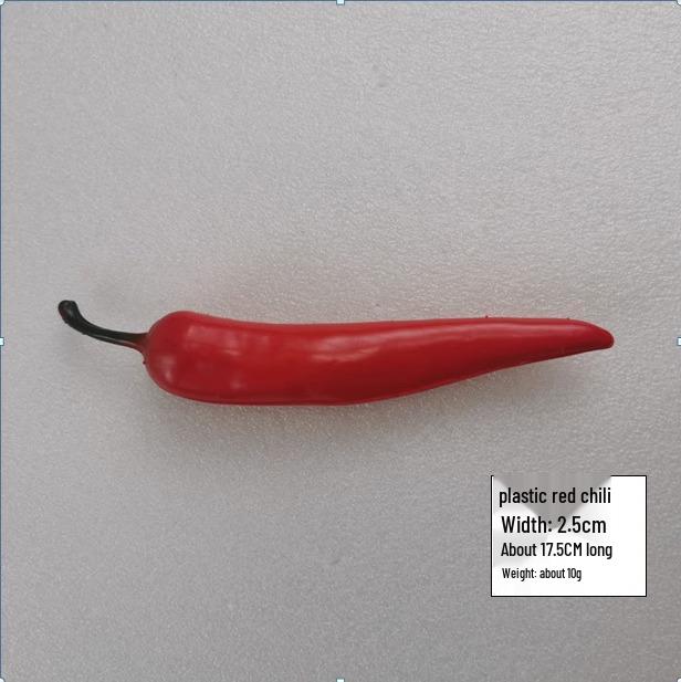 Детская развивающая игрушка: Набор искусственных пластиковых фруктов и овощей для игры и декора - Включает украшения в виде перца чили и помидора.