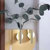 Wall Mounted Flower Tube Wall Metal Vase Decoration Stand Rose Gold Vase Stand For Displaying Flower Decoration