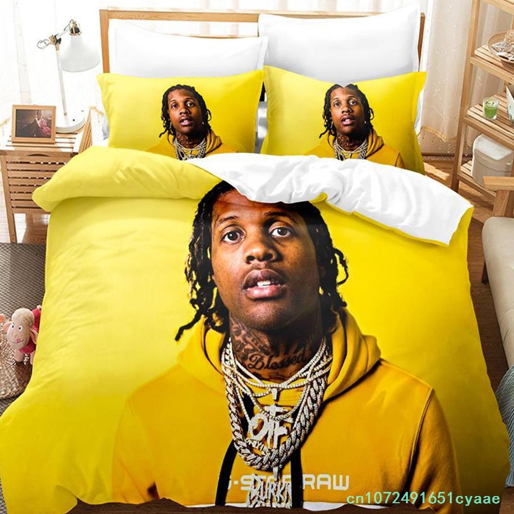 Постельное белье Lil Durk Односпальное Полуторное Двуспальное Евро Размер Кровать Постельное белье для взрослых и детей Постельное белье с пододеяльником Аниме Комплект постельного белья Кровать