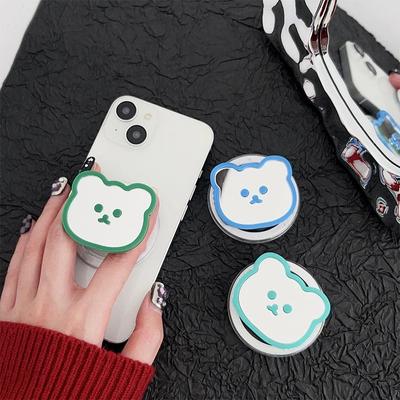 Корейский магнитный держатель для телефона Mirror Bear Tok, съемный кронштейн для Magsafe, милые животные, универсальный смарт-держатель Tok для iPhone 16 15