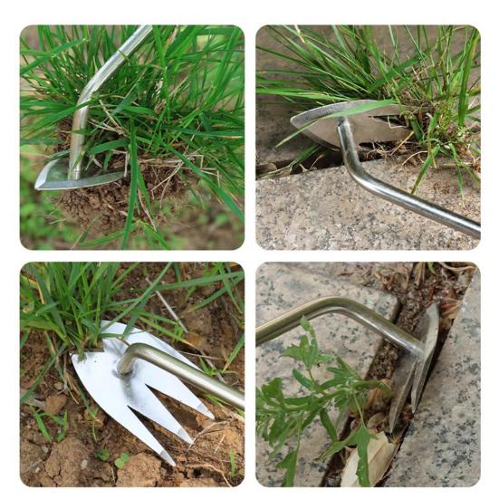 Инструмент для выкорчевывания прополки, садовые грабли с длинной ручкой, высокопрочный инструмент для удаления сорняков с полированной поверхностью, садовые принадлежности