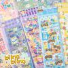 Korean Cartoon Animals PVC Waterproof Stickers DIY Diary Decorative Stickers Children's Holiday Gifts