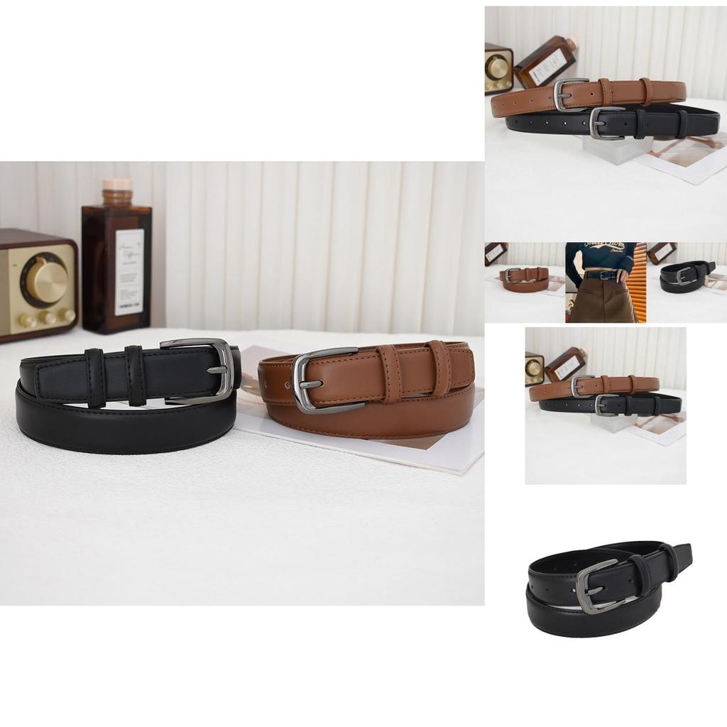 High Quality Genuine Leather Black Belt For Men And Women Stylish Retro Design