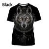 Hot Selling Animal Wolf and Fox Series 3D Printing Fashion Personality Cool Street Casual Short-sleeved