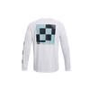 Crew Neck Printed Casual Sports Checkered Long Sleeve T-Shirt Men Tops White 1366475-100