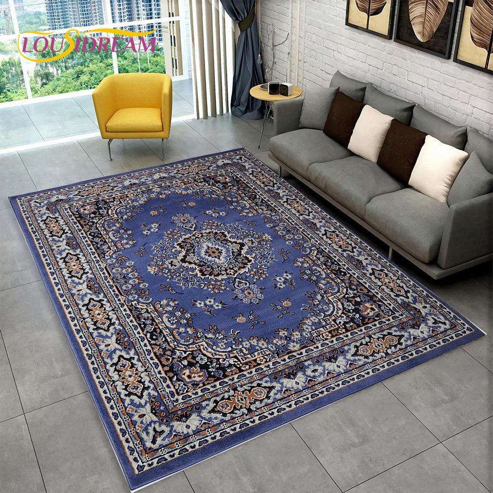 Турецкий персидский богемный коврик, большой ковер, ковер для гостиной, спальни, дивана, коврик для украшения, детский нескользящий напольный коврик