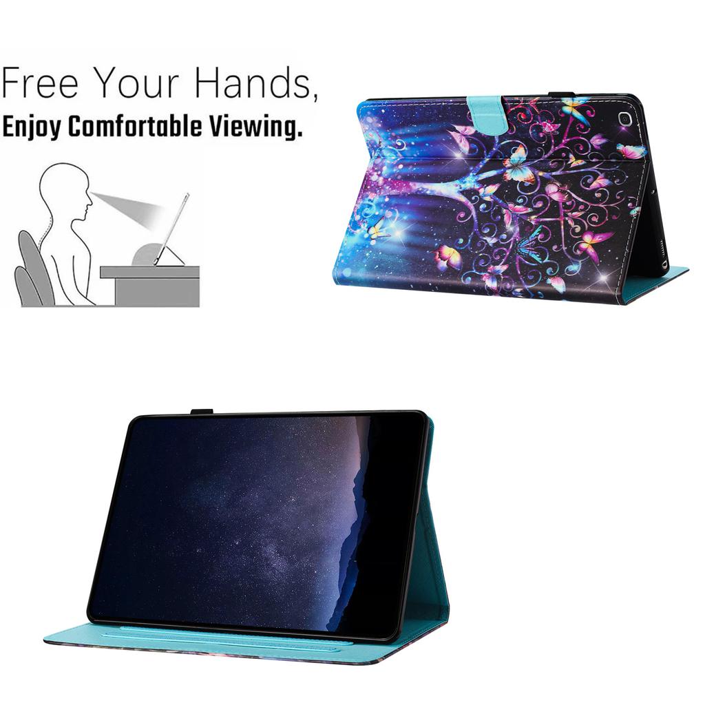 Для Samsung Galaxy Tab S6 Lite (2024)/(2022)/(2020) P610 Чехол Стильный Узор Кожаная Подставка Обложка с Отделениями для Карт