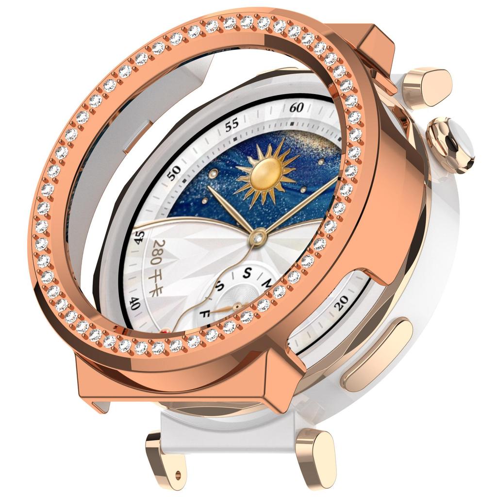Блестящий полый чехол для ПК для Huawei Watch GT5 4 41 мм Чехол-кожура Умный ремешок Алмазный кристаллический бампер-защита GT5 41 мм