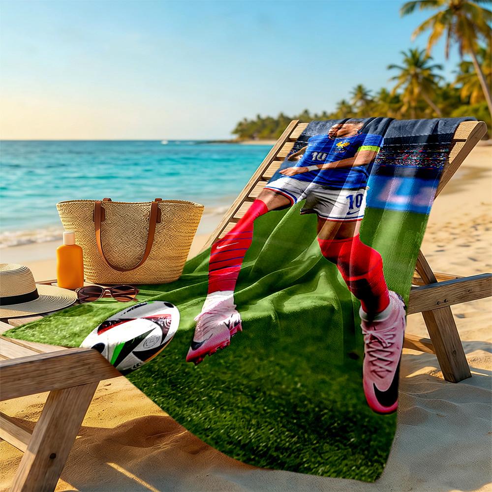 Mbappe Beach Towel High Absorbency & Quick-Dry Comfortable Lightweight