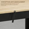 Bar Table, High Kitchen Table, 3 Shelves, 112 x 57 x 106 cm, Black
