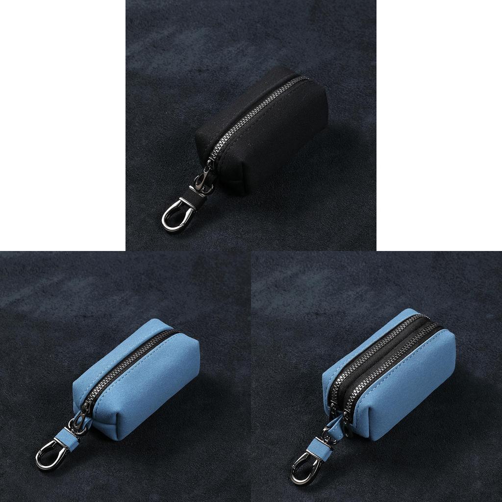 Leather Key Wallet With Chain Compact Organizer For Daily Use
