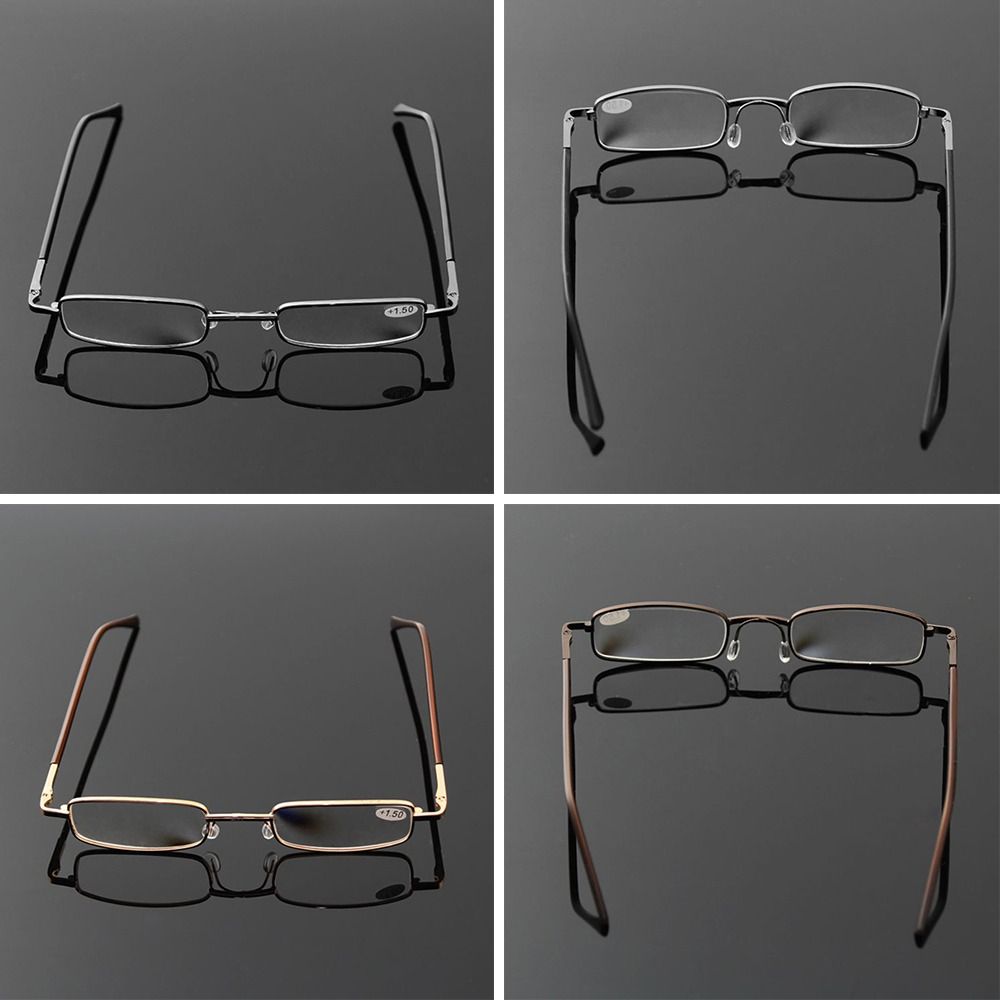 Elegant Eye Protection Reading Glasses Ultralight Metal Square Eyeglasses Presbyopic Eyewear For Men Women