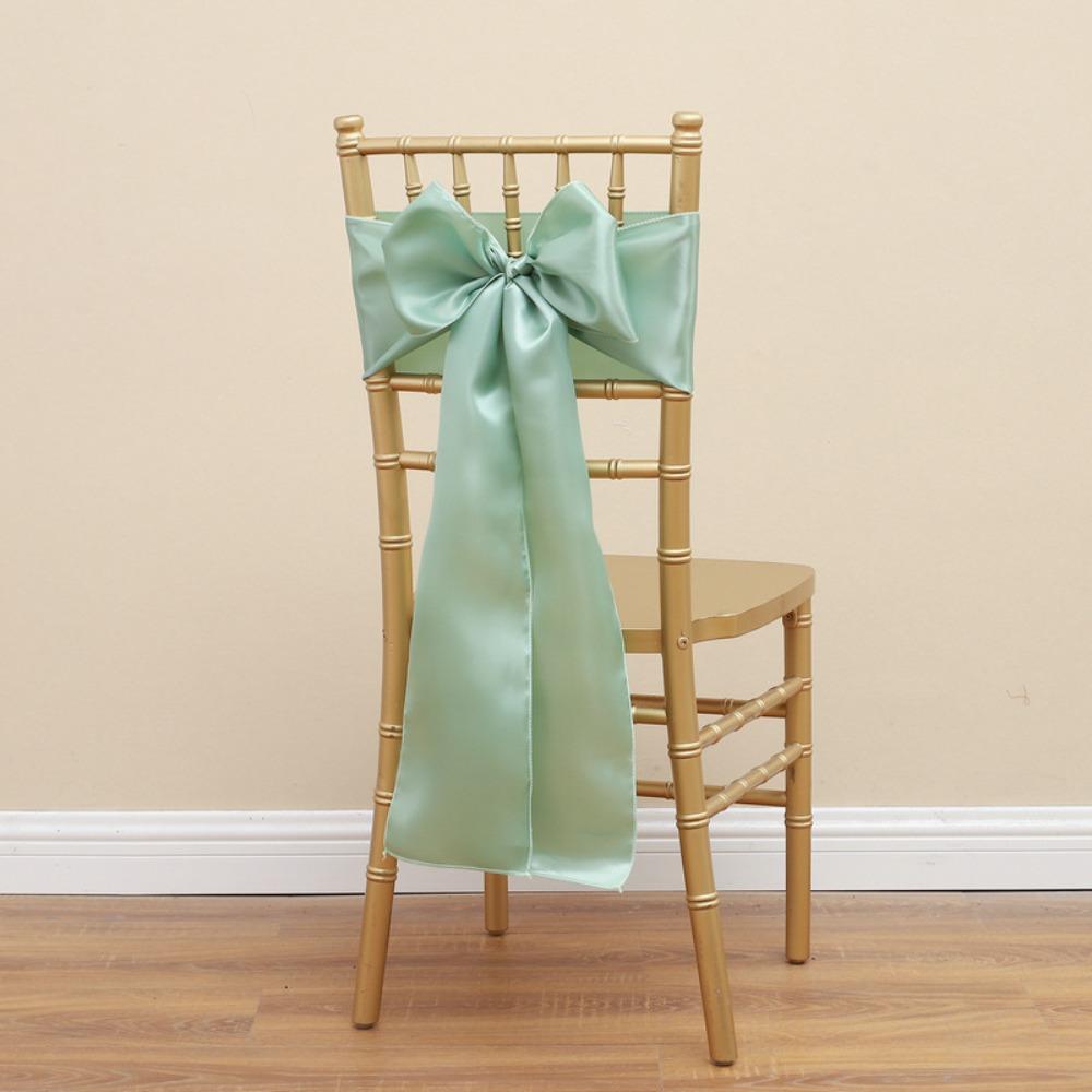 5 шт. винтажные атласные свадебные пояса на стулья 275 см спинка стула лента бант чехол на стул на день рождения