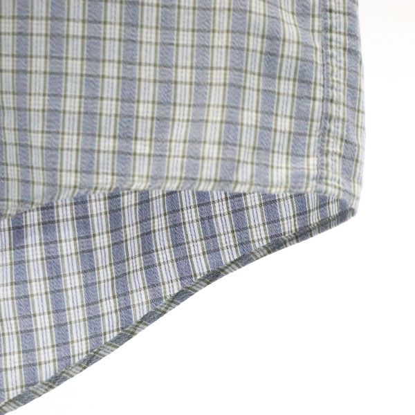 Burberry Мужская рубашка с коротким рукавом на пуговицах, винтажная, в клетку, 80-х годов, сделано в США, б/у