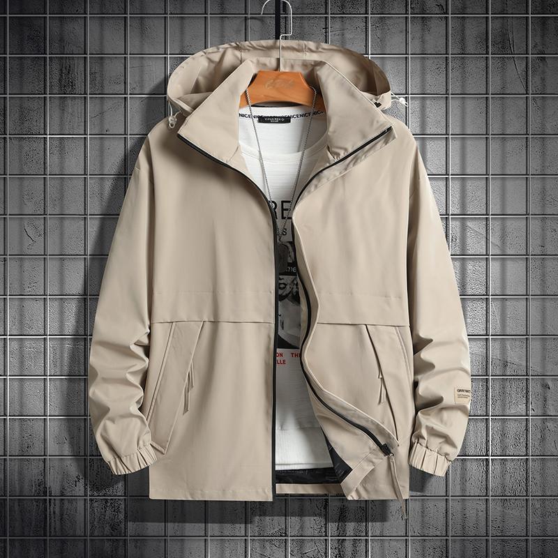 M-8XL Мужская спортивная повседневная куртка с капюшоном больших размеров, рабочее пальто