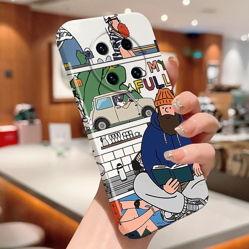 All-inclusive Film Phone Case Cartoon Fashion Design Hard Shell Full Cover Camera Protection Case for iPhone Huawei Honor Vivo Google