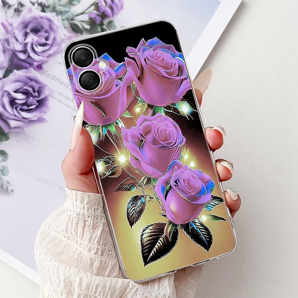 Чехол Популярный Розовый Девочка Расписной Чехол Для Samsung Galaxy A06 Мягкий Силиконовый Чехол Для Телефона Для Samsung A05 A06 Задняя Крышка Capa Сумки