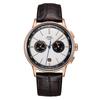ZEROO CLASSIC3 Хронограф Кварцевые Белый с Розовым Золотом Модель ZC003RWB Мужские Часы, Корпус,