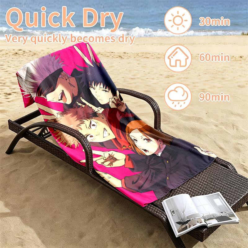 Jujutsu Kaisen Beach towels also serve as bath towels summer essential a musthave for the outdoors the beach and the pool