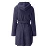 Lady Sleeping Gown Solid Color Hooded Long Sleeves Water Absorption Lady Pajamas for Home