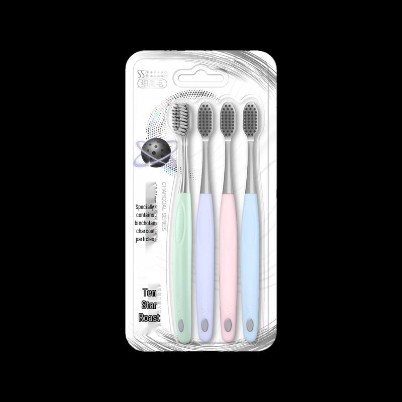 Зубная щетка Saky Gum Care с активированным углем и шелком (4-Pack)