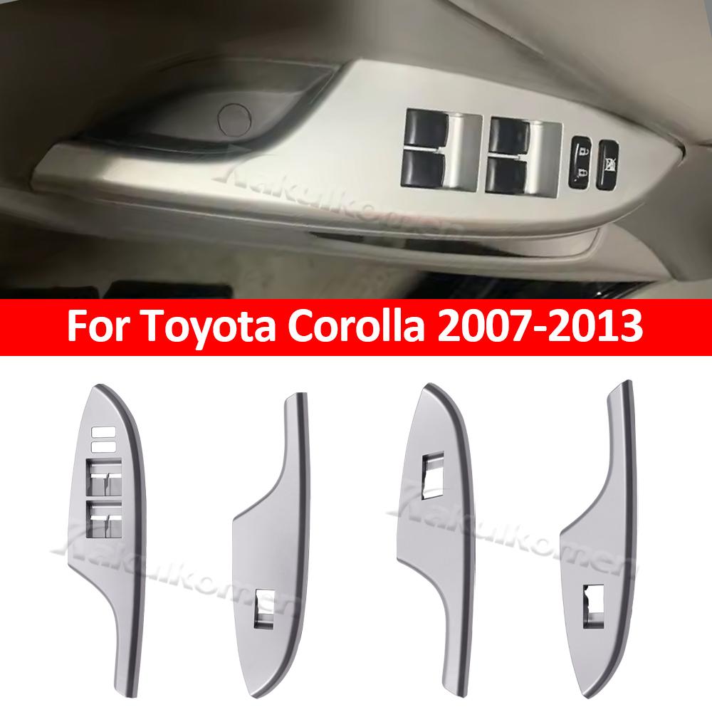 Facelift LHD Front Window Lift Control Switch Bezel Trim Panel Cover Sliver Fit for Toyota Corolla 2009 2010 2011 2012 2013