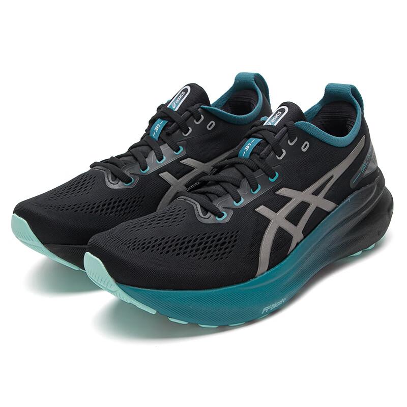 Asics Кроссовки для марафона и бега на длинные дистанции мужские ASICS Gel Kayano 31, износостойкие, дышащие, низкие, черные с серым 1011C100-001