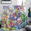 Super Mario Flannel Blanket Print Cozy Comfortable Warm for Home Indoor Picnic Bed Sofa Chair.-TING