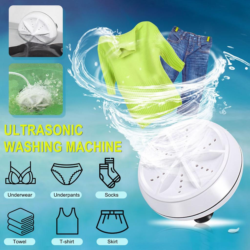 Portable Washing Machine Mini Lights Waves Convenient Travel Home Business Travel USB