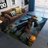 Halloween Carpet Mat Rug Horror Witch Scarecrow Pumpkin Lantern House Bat Print Dark Art Home Decoration Living Room Floor Decor