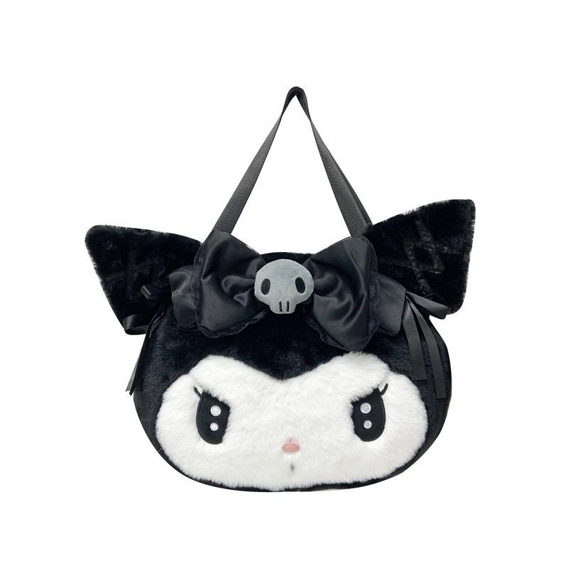 Мультяшная плюшевая сумка через плечо Sanrio Kuromi My Melody большой вместимости для повседневного использования