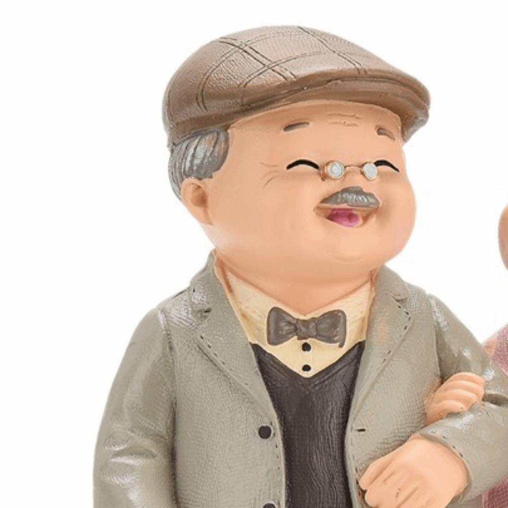 5in Grandpa Grandma Cake Making Statue Couple Anniversary Tabletop Decor  Study Desk Display Piece