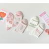 Breathable Women Cotton Socks Strawberry Milk Pattern Middle Tube Socks Sports Socks
