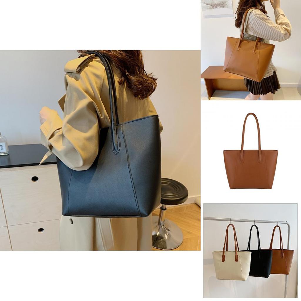 Elegant Women's Minimalist Tote Bag Stylish Commuter Shoulder Bag Large Capacity