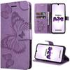 Case - BOOLING - for Samsung Galaxy A34 5G - Synthetic Leather - Butterfly Pattern - Flip Case Protection