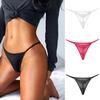 Женские стринги с кружевной вышивкой, сплошной цвет, женские трусы на бретельках, женское нижнее белье