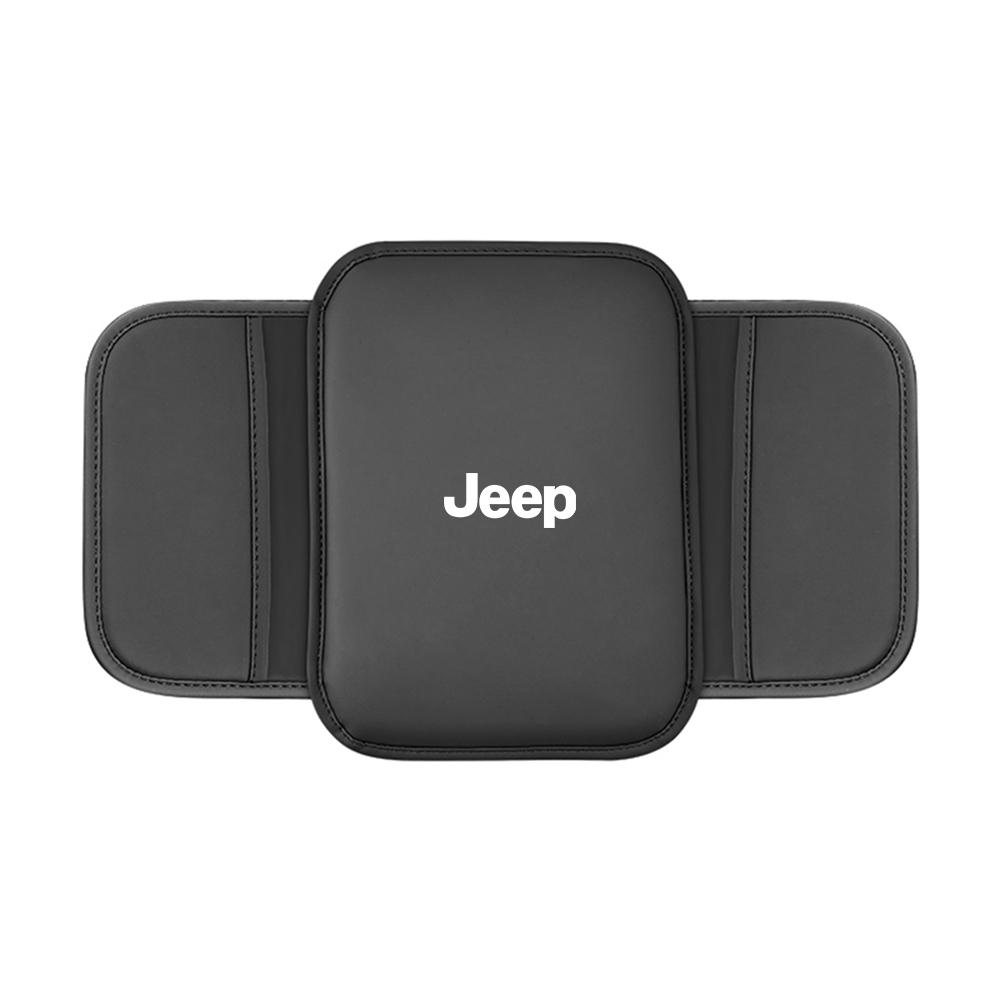 Car Arm Rest Cushion Storage Pad Armrest Box Protective Cover For Jeep JPB Renegade Wrangler jk Compass Grand Cherokee Gladiator AJP1