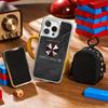 Evil Umbrella cool pattern design ins Phone Case for iPhone 16 15 14 13 12 11 Pro Max Sheepskin Silver-edged protective case