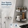 2 Pack No Drilling Corner Shelf Organizer Punch Free Stainless Steel Shelf  For Dorm
