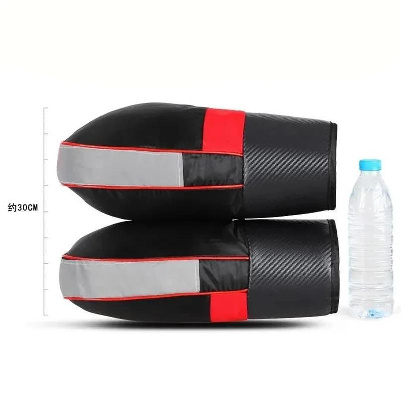 Чехол на руль мотоцикла Зимний аккумулятор Перчатки для ветрового стекла велосипеда Ветрозащитная теплая ручка Утолщенная светоотражающая полоса