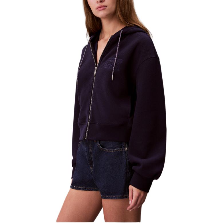 Calvin Klein Женская куртка с длинным рукавом, капюшоном и короткой молнией с логотипом 47F236G-9EI