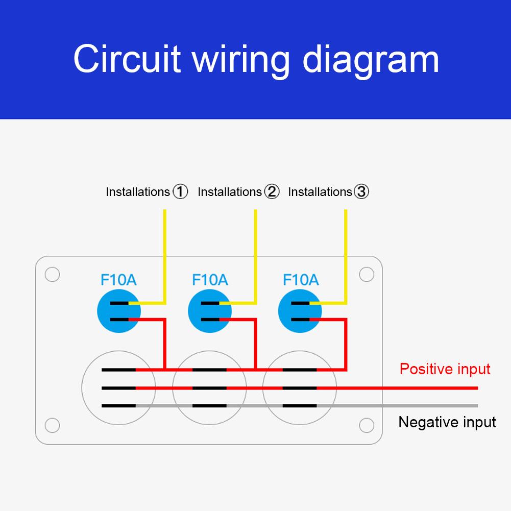 3/5 кнопок светодиодная морская лодка клавишная панель переключателей 10A предохранитель лезвие автомобильный клавишный переключатель для грузовика прицепа кемпер автомобильная панель переключателей