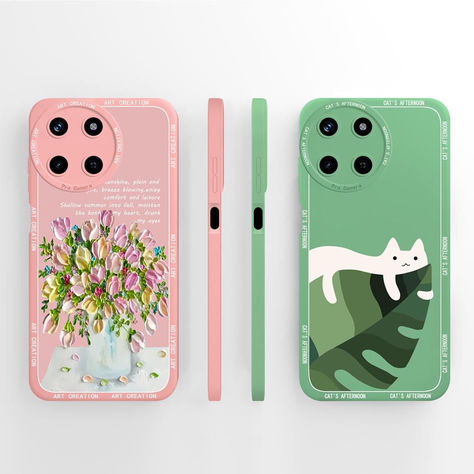 For OPPO Realme 11 4G 5G Case Aesthetic Full Coverage Anti Choc Bumper Soft Liquid Silicone Phone Shell For Realme11X Funda Capa