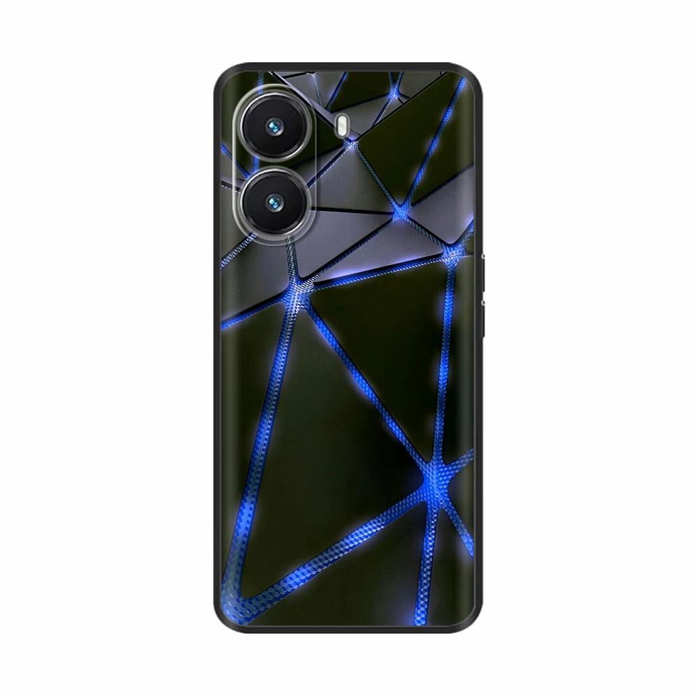 For Redmi Turbo4 Luxury Painted Black Silicone Case Soft Shockproof Cover For Redmi Turbo 4 Bumper Patterned Design Phone Cover